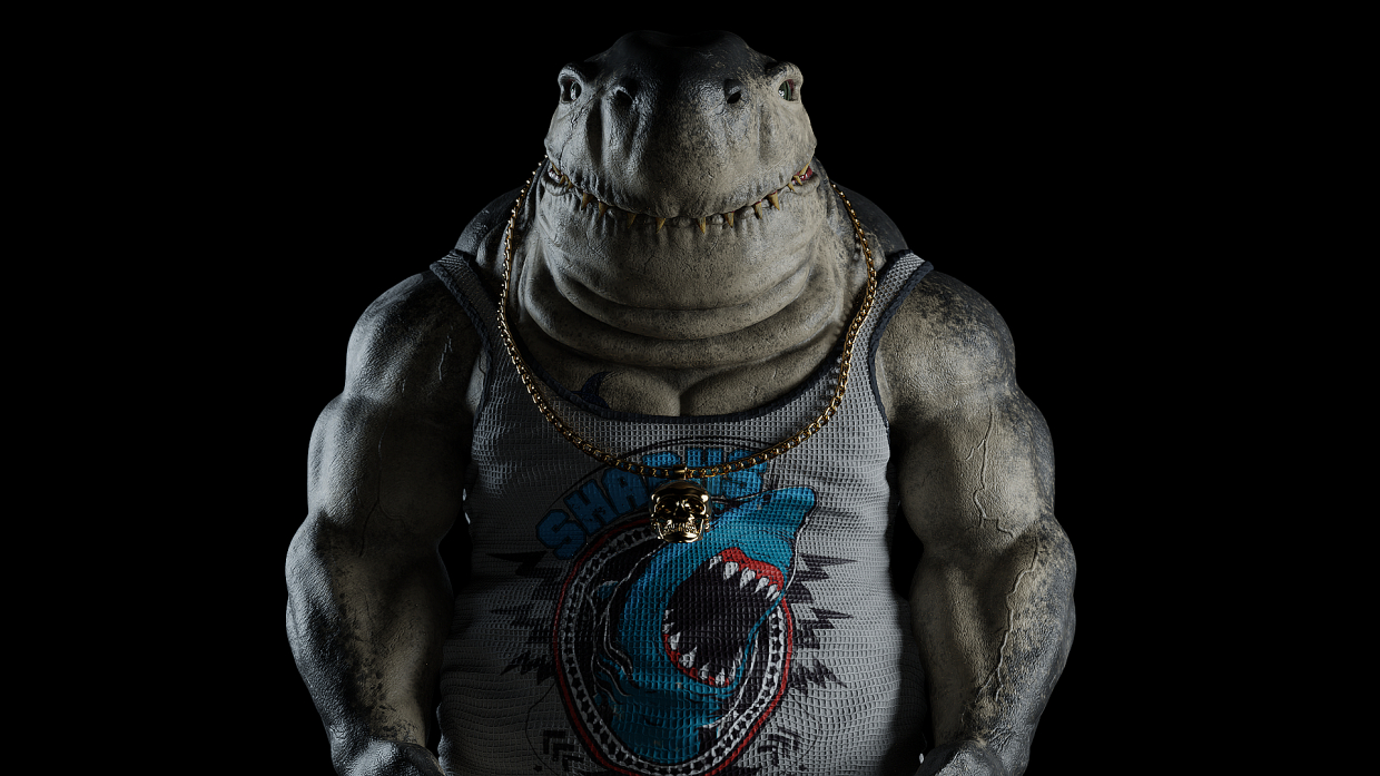 King Shark в Blender cycles render зображення