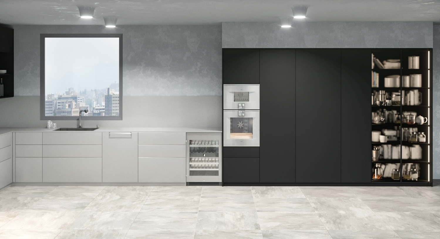 Cucina in 3d max corona render immagine