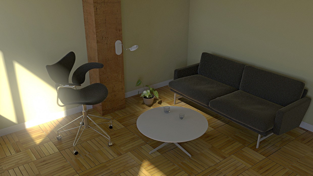living room in 3d max mental ray image