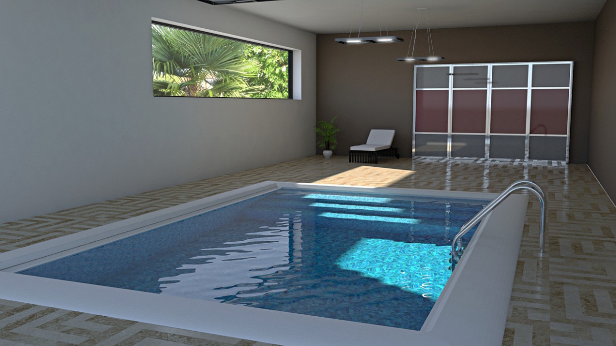 pool in 3d max mental ray image