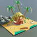 Island shore in Blender cycles render image