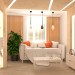 L'interno del cottage in 3d max corona render immagine