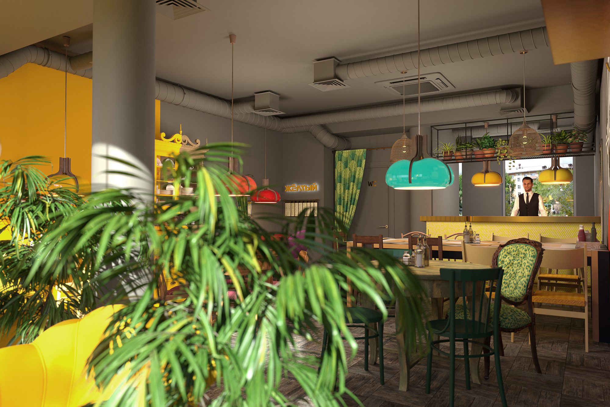 Visualization of a restaurant in Tver in 3d max corona render image