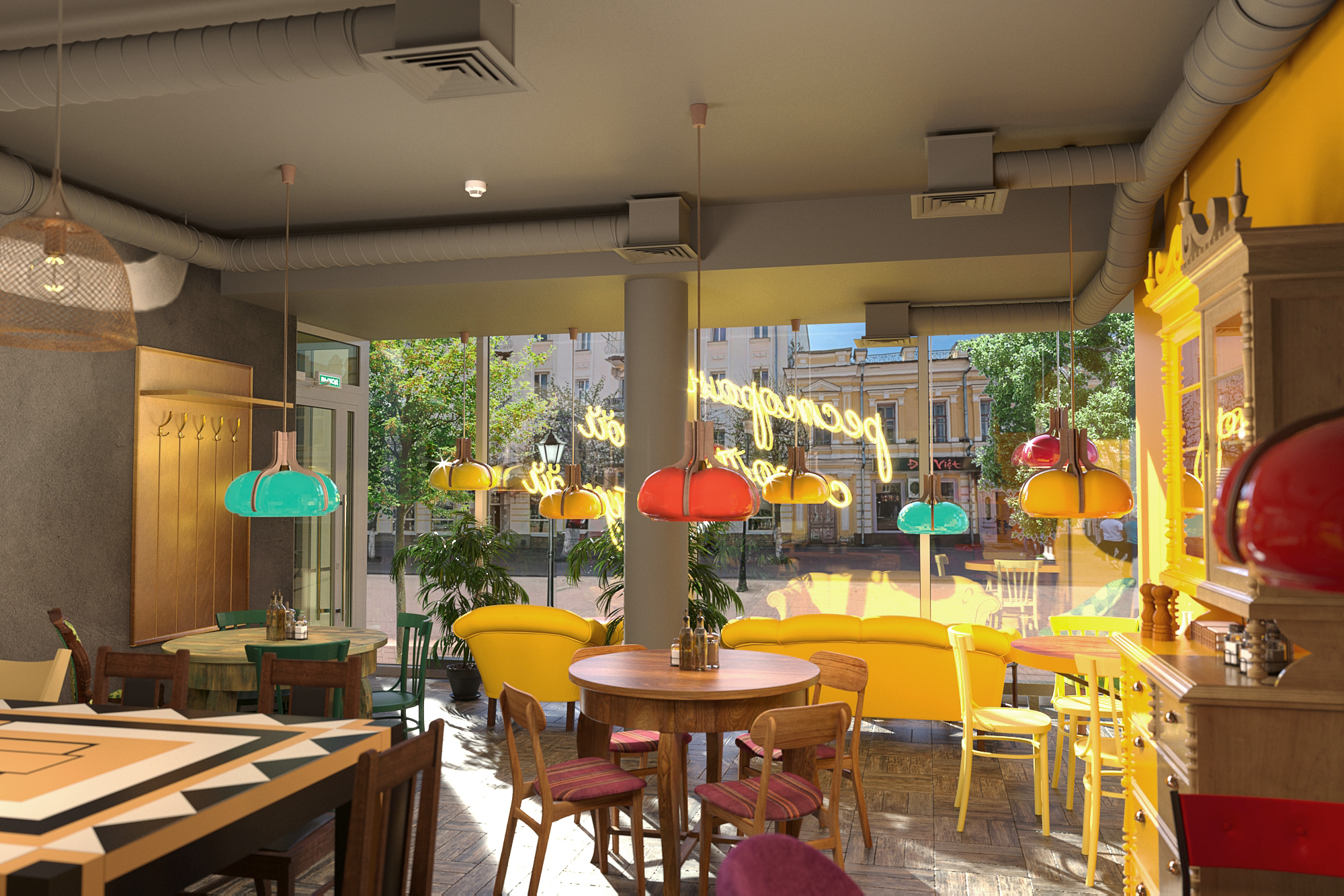 Visualization of a restaurant in Tver in 3d max corona render image