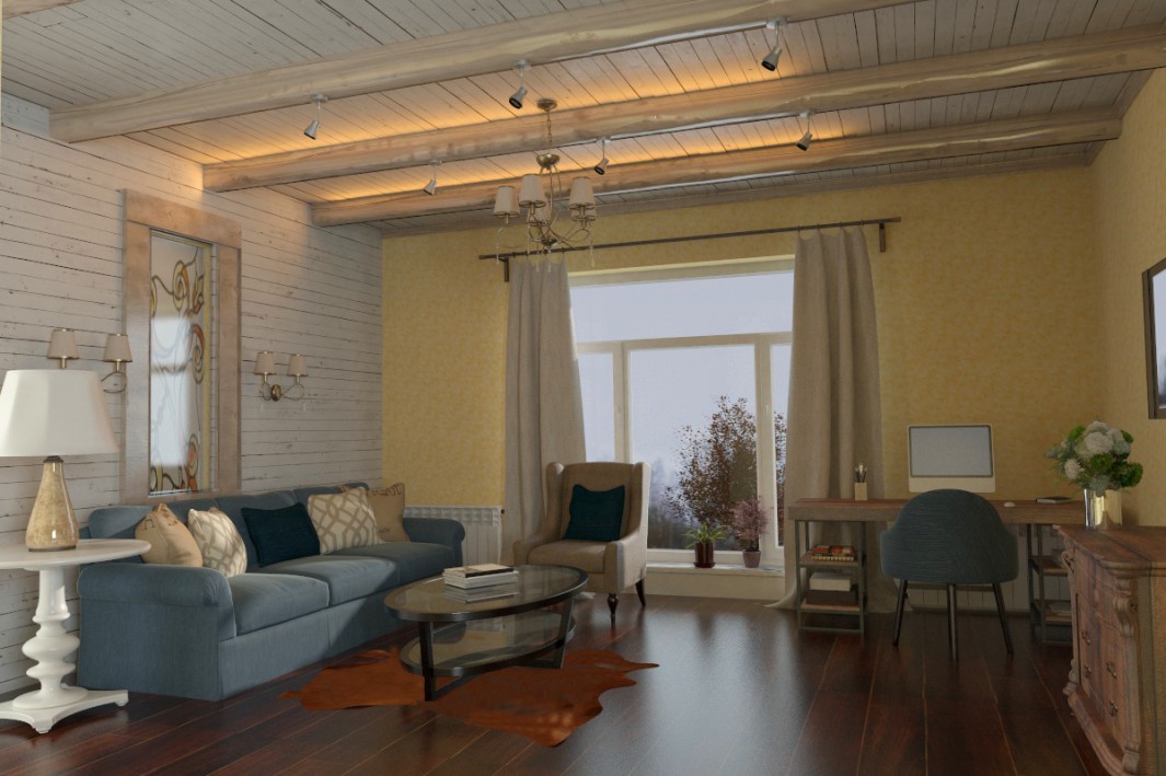 Sala de estar em 3d max vray imagem