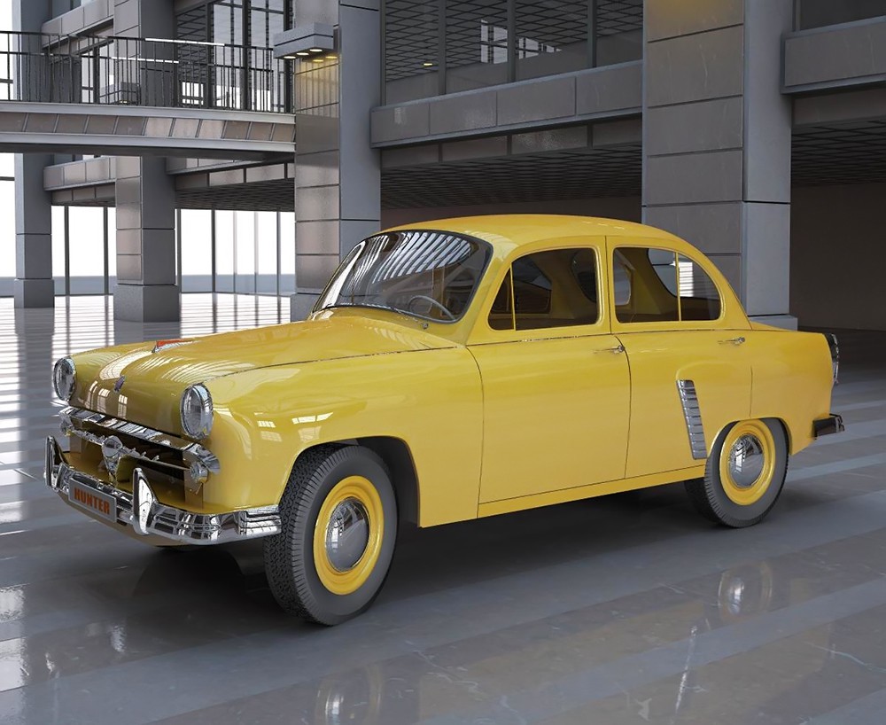 Giallo "Moskvich" (1) in 3d max vray immagine