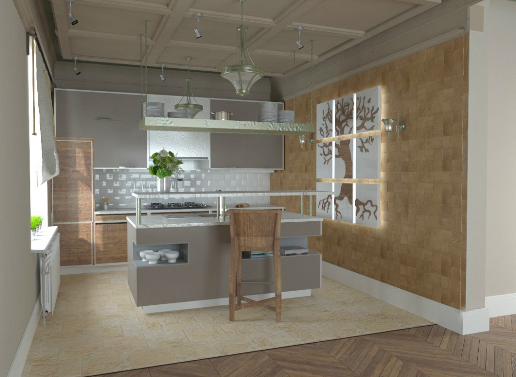 Cozinha em 3d max vray imagem