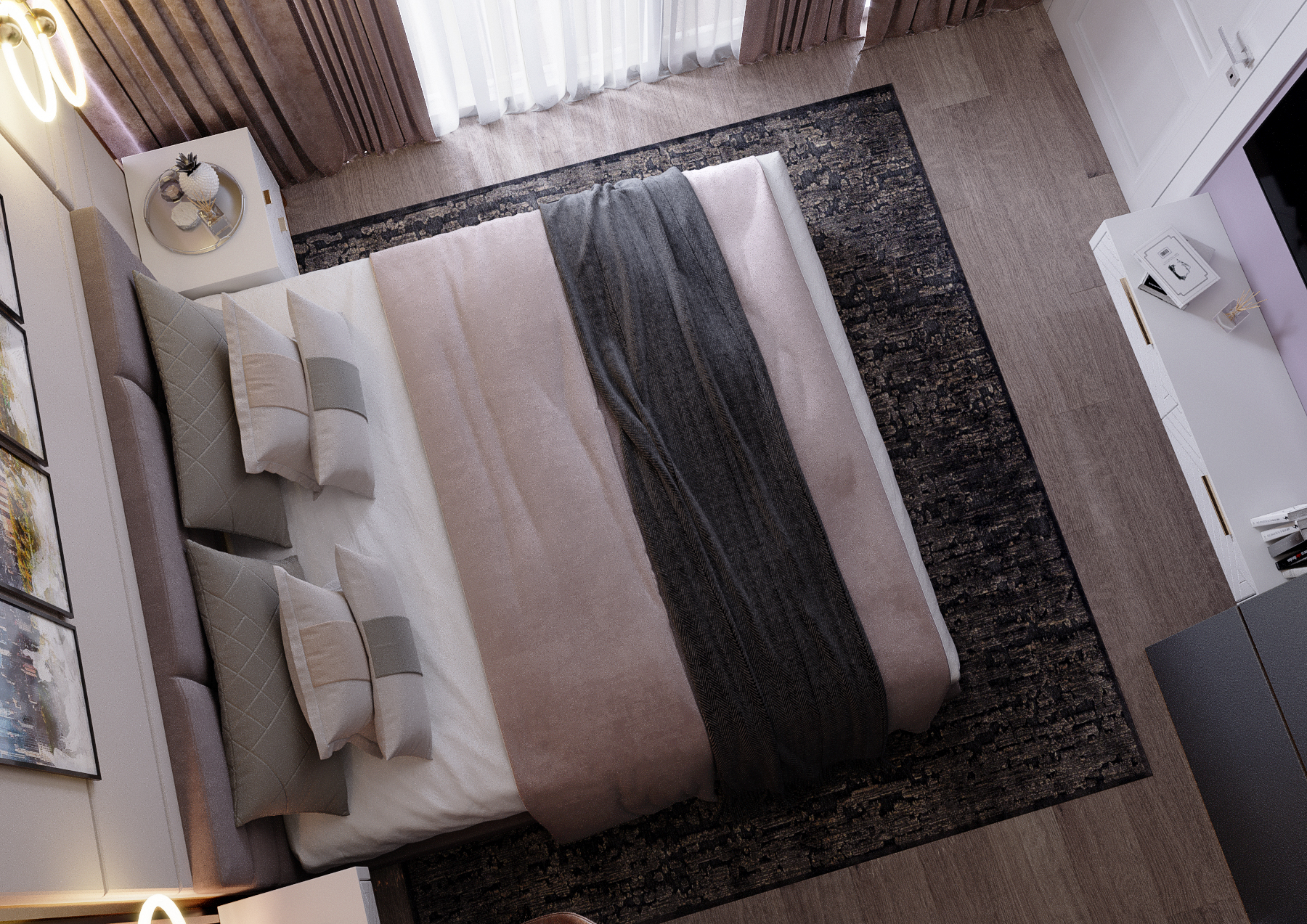 imagen de Dormitorio en 3d max corona render