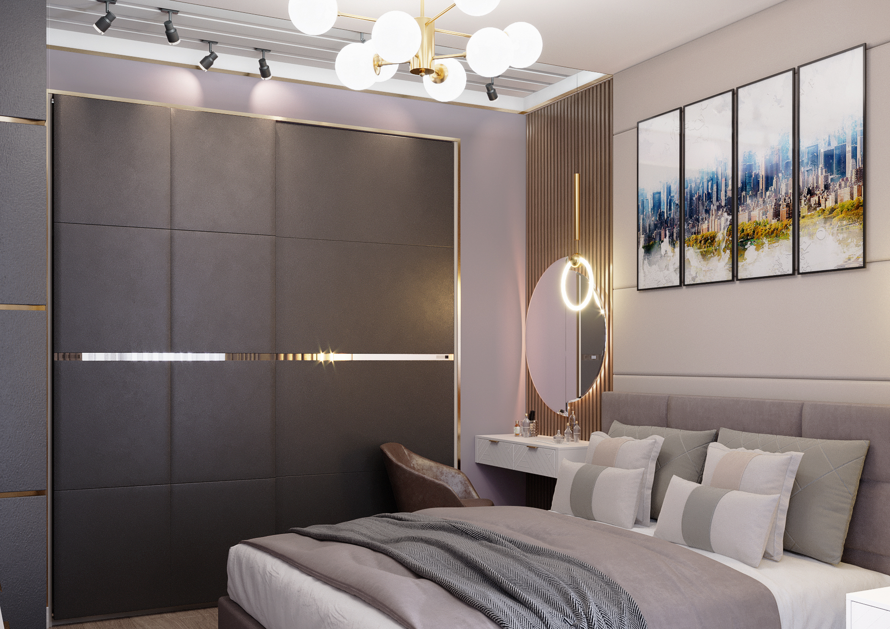 imagen de Dormitorio en 3d max corona render