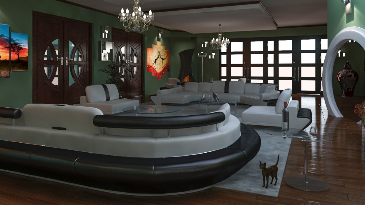 Residence hall. in 3d max vray 3.0 resim