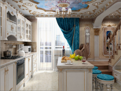 Interior design della cucina a Chernihiv