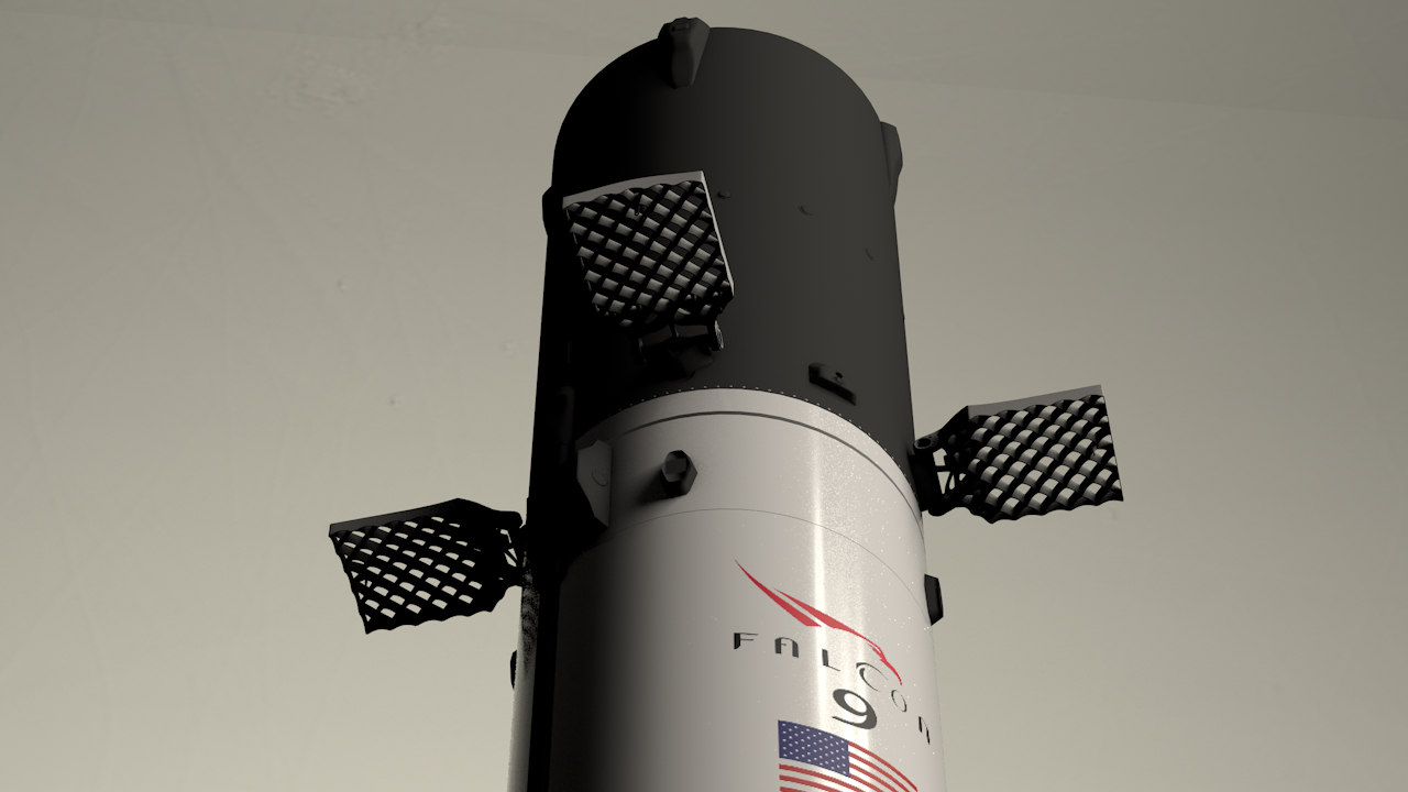 SpaceX Falcon9 in Cinema 4d Standard image