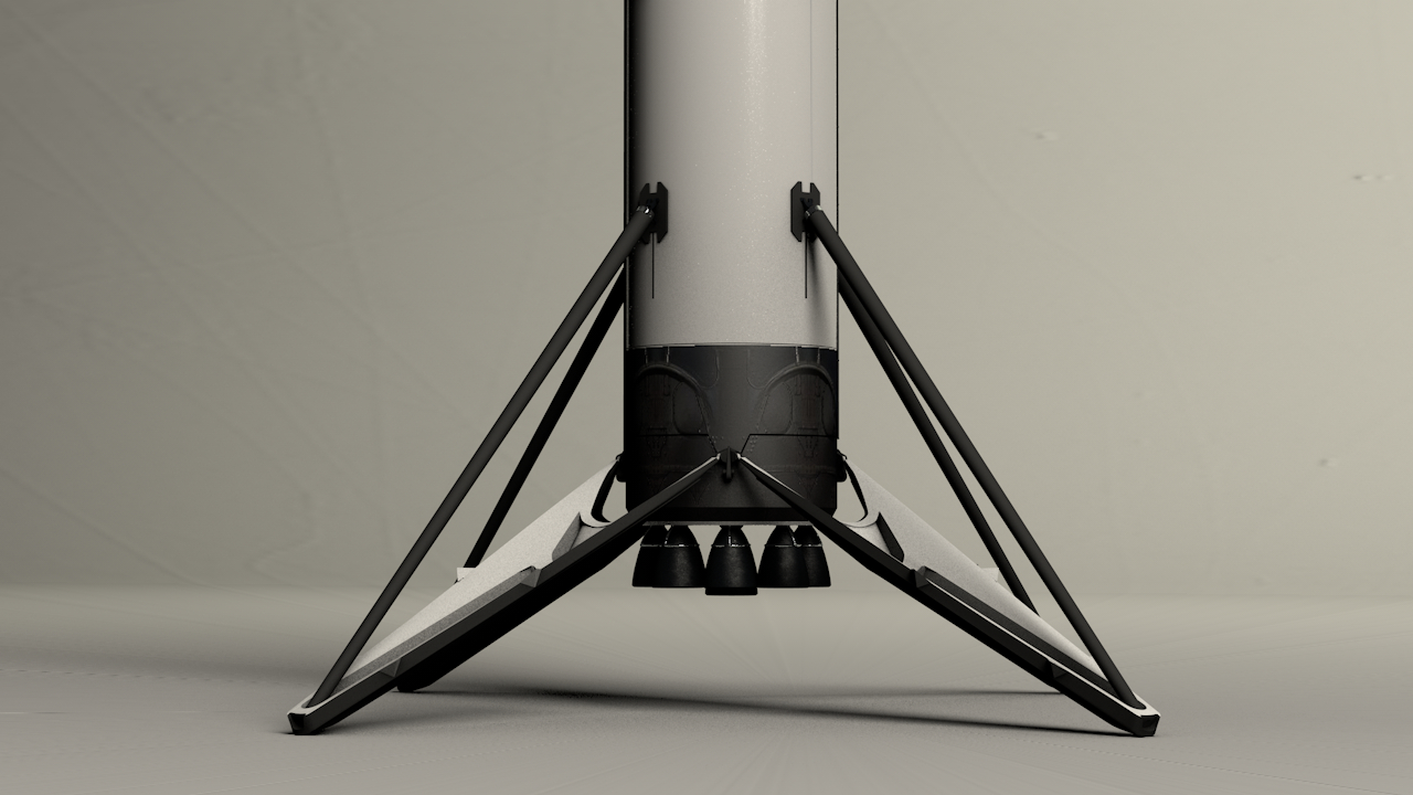 SpaceX Falcon9 в Cinema 4d Standard изображение