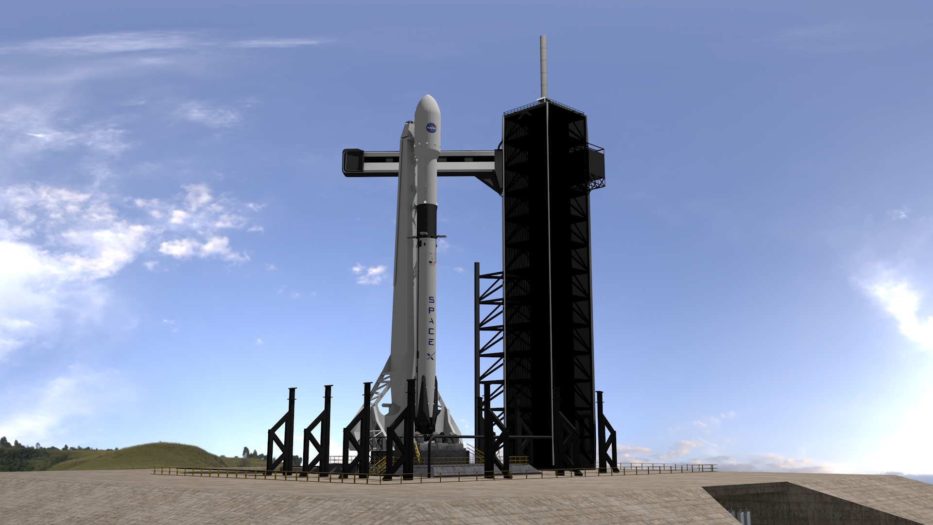 SpaceX Falcon9 in Cinema 4d Standard image