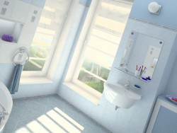 Blue bathroom