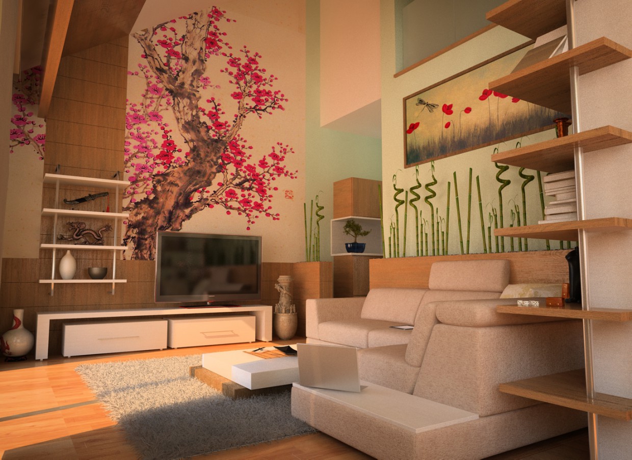 Oriental bahar in 3d max vray resim