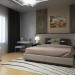 Quarto em estilo moderno em 3d max corona render imagem