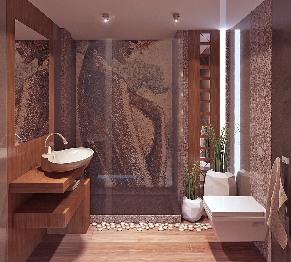 Salle de bain dans 3d max vray image