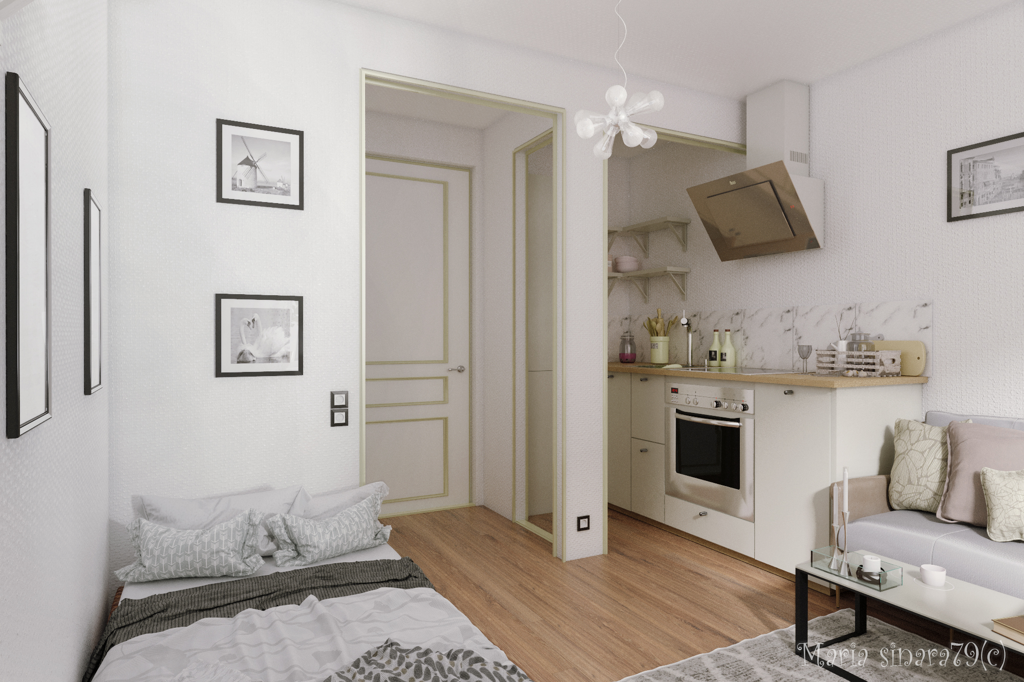 Studio in 3d max corona render Bild