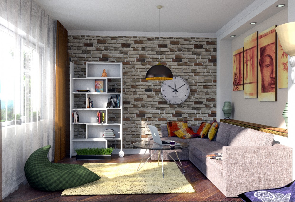 Room em Blender cycles render imagem