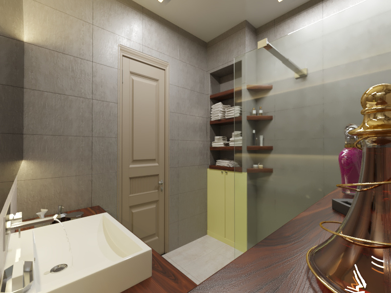 salle de bain dans 3d max corona render image