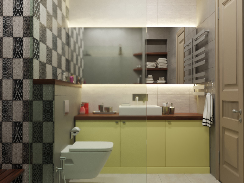 salle de bain dans 3d max corona render image