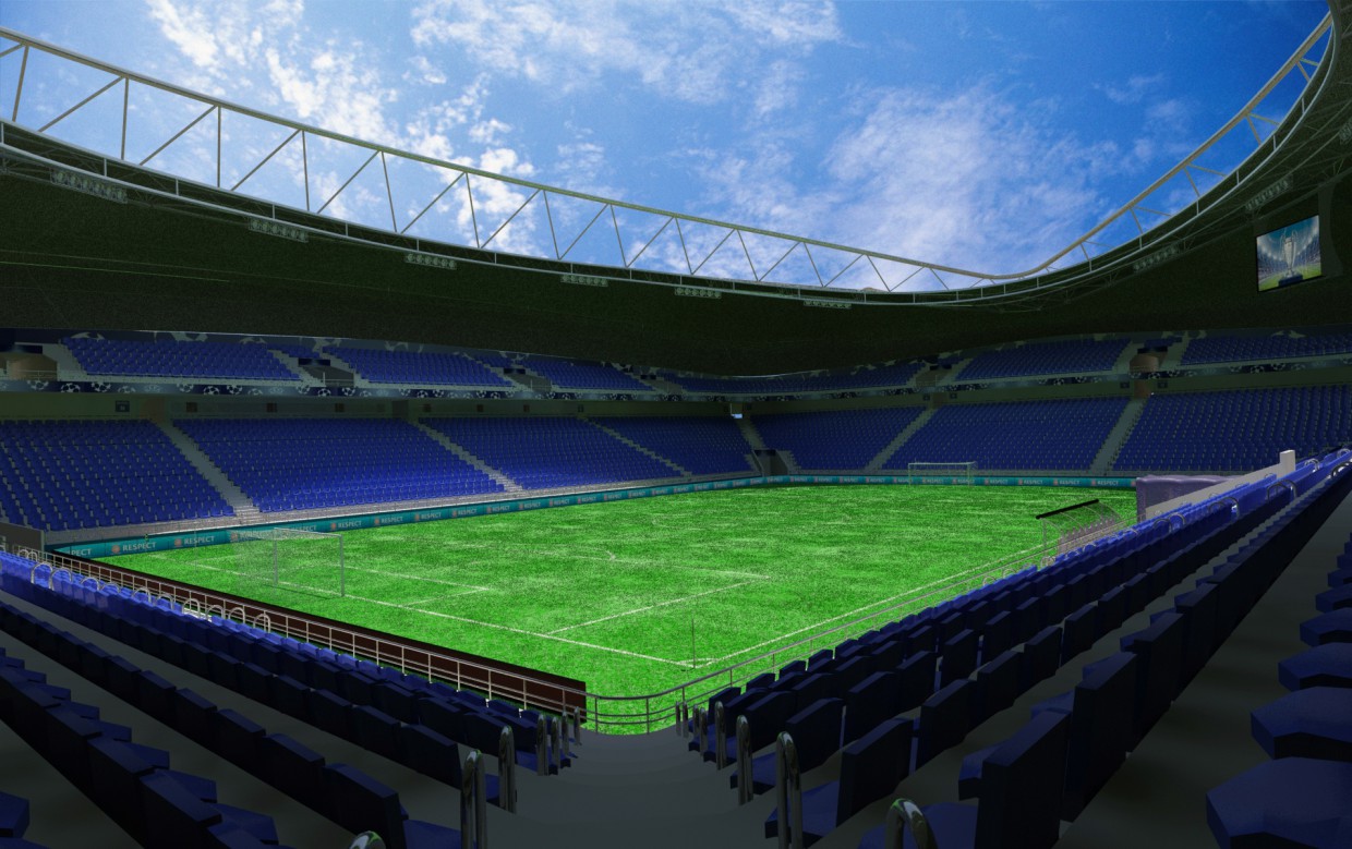 Stadium in 3d max mental ray image