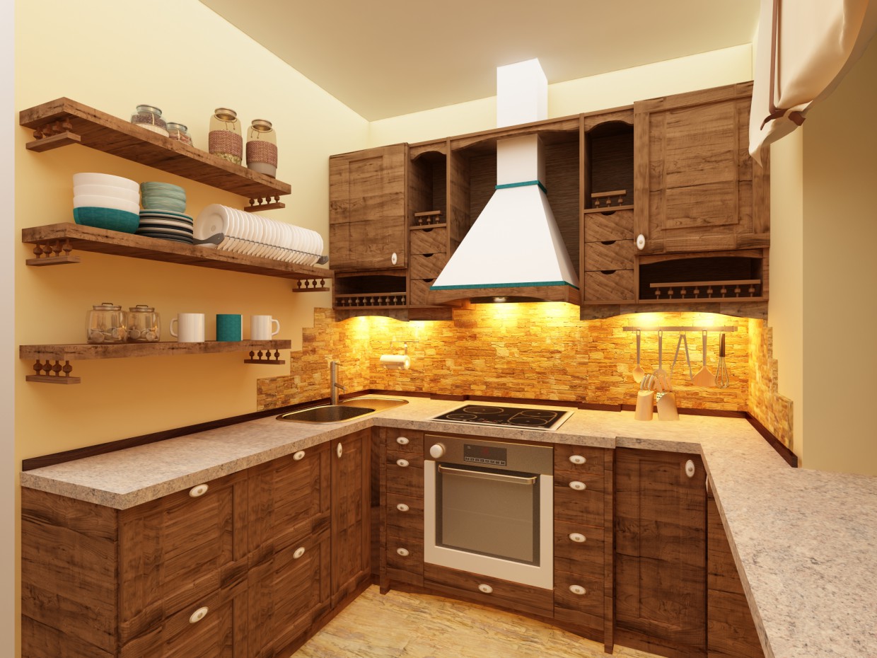 Cucina in 3d max vray immagine