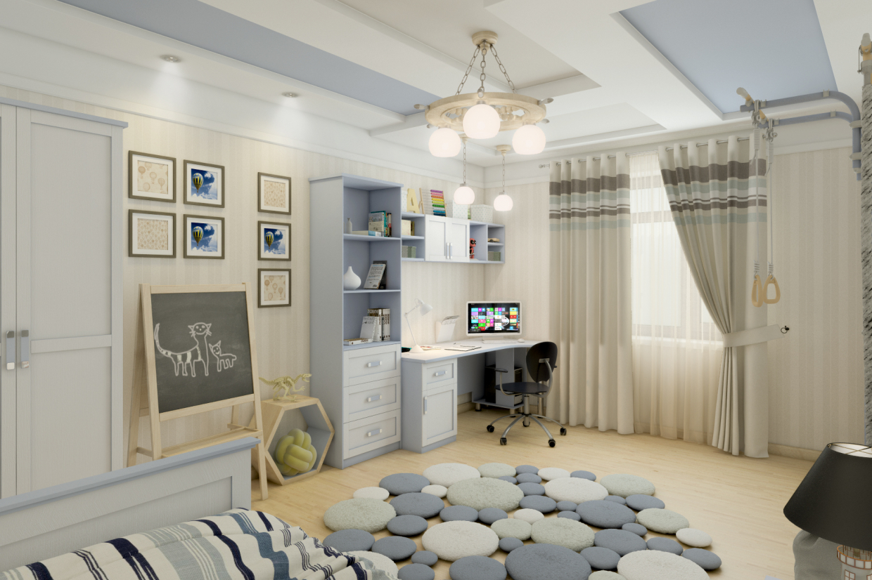 Çocuk odası in 3d max vray 3.0 resim