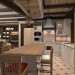 Kitchen-living paese-Provence) in 3d max vray immagine