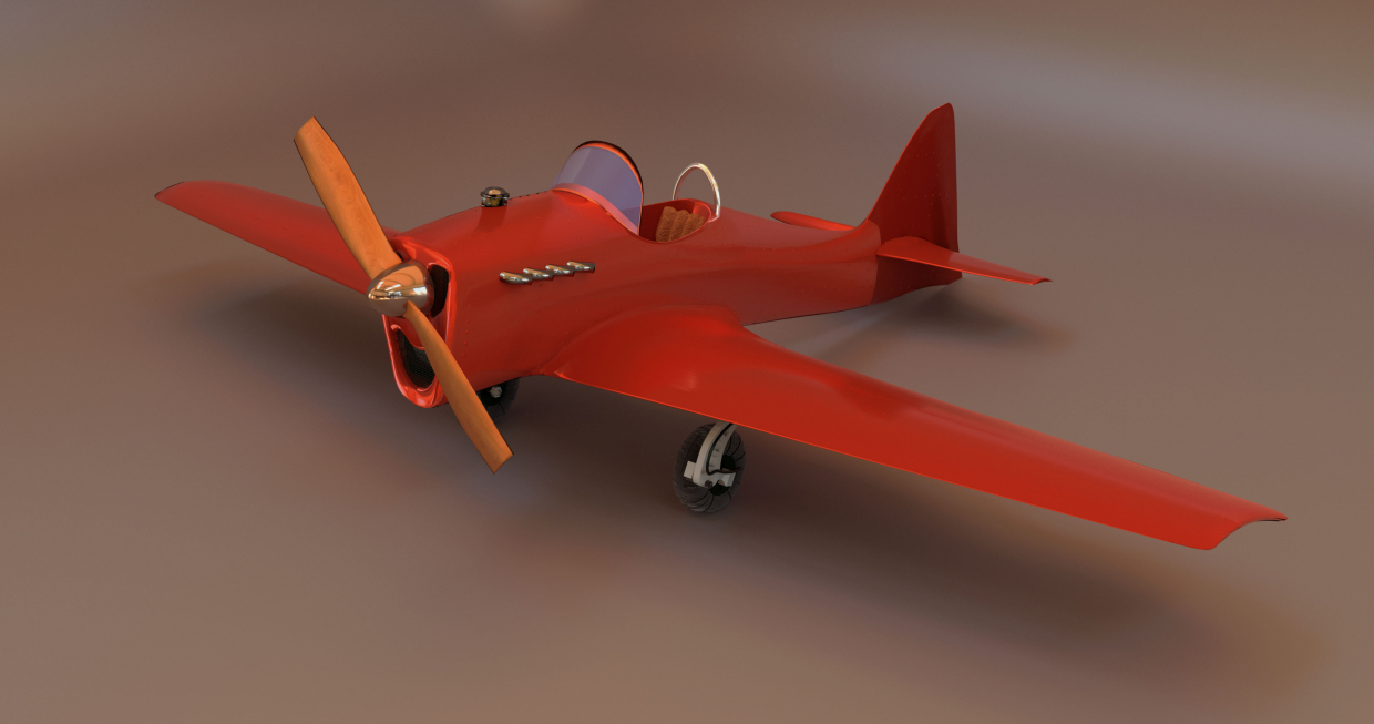 imagen de Avión en Blender cycles render