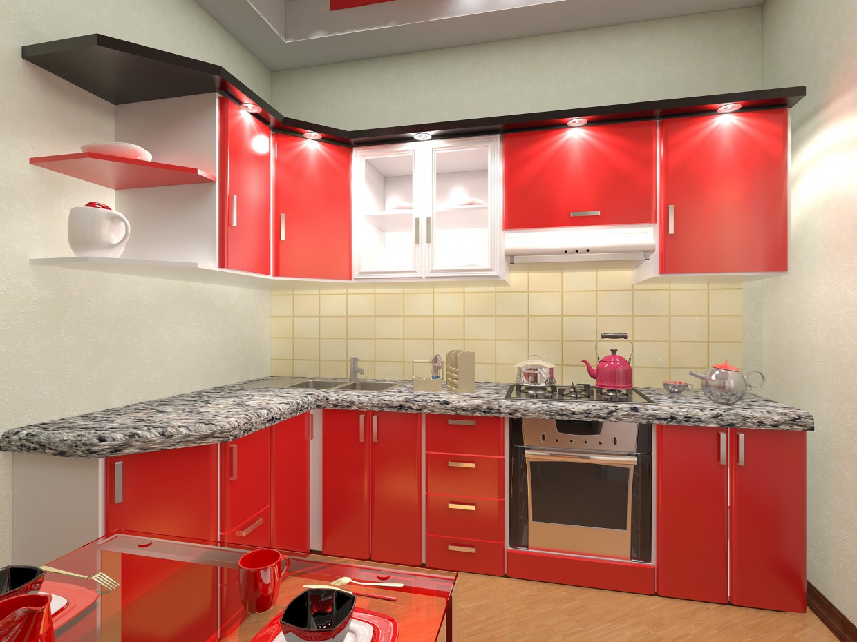 cucina in 3d max vray immagine