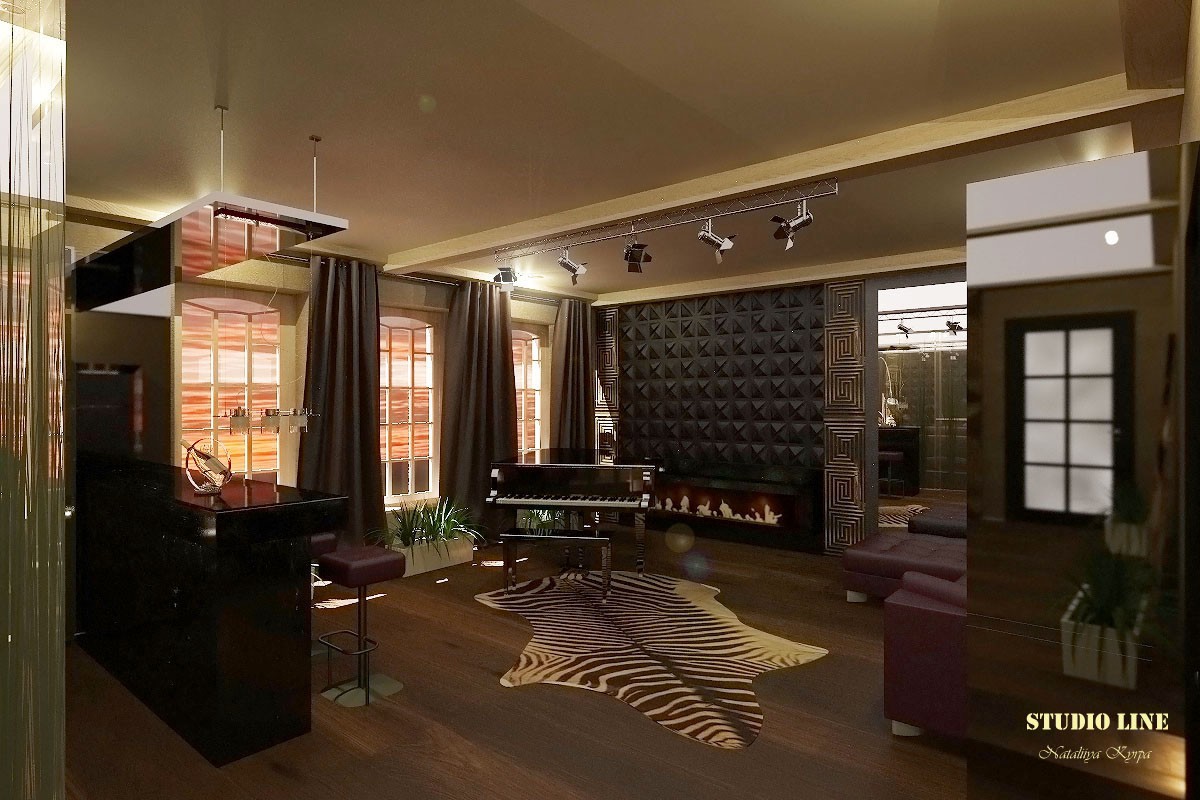 Salon dans 3d max vray image