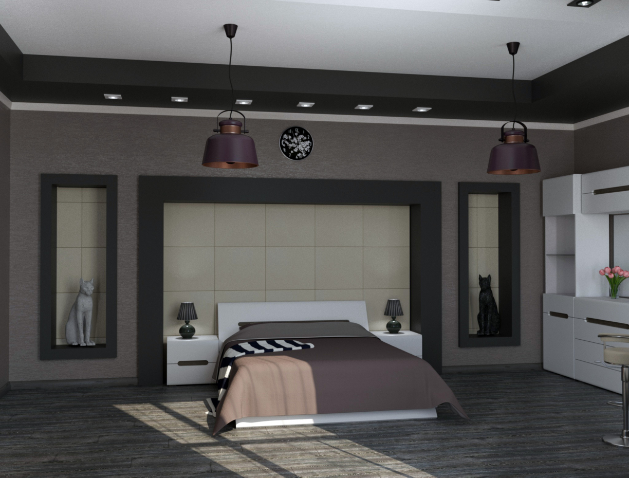 imagen de Dormitorio en 3d max corona render