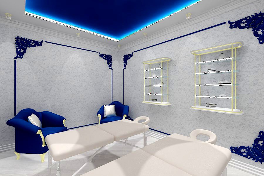 Massagem tailandesa SPA salon em 3d max vray imagem