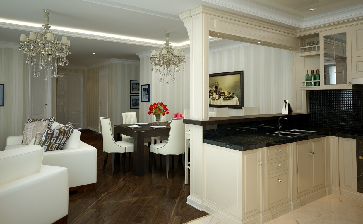 Cucina in 3d max vray immagine