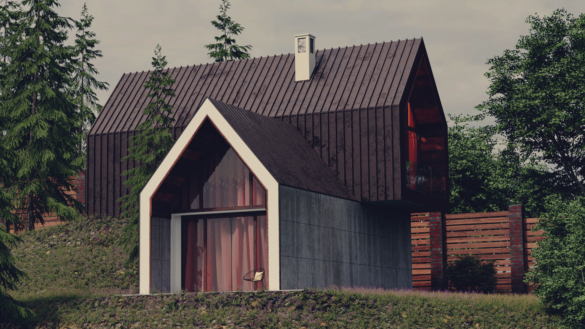 maison dans Blender cycles render image