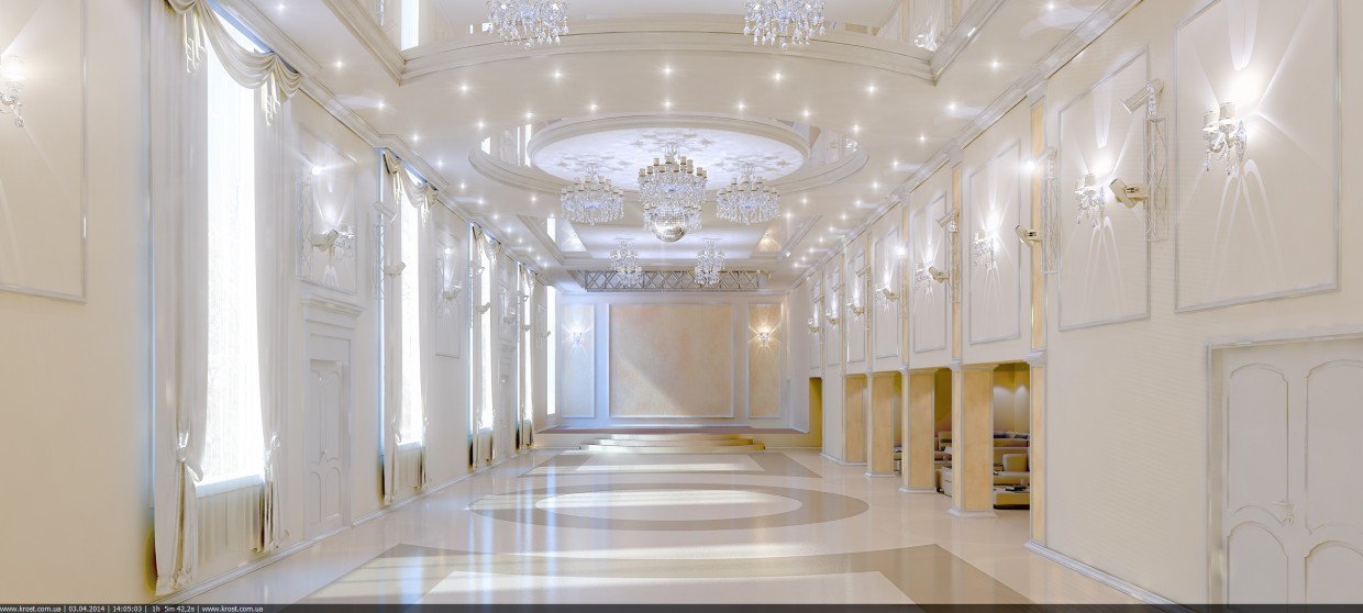 Grande salle dans 3d max vray image