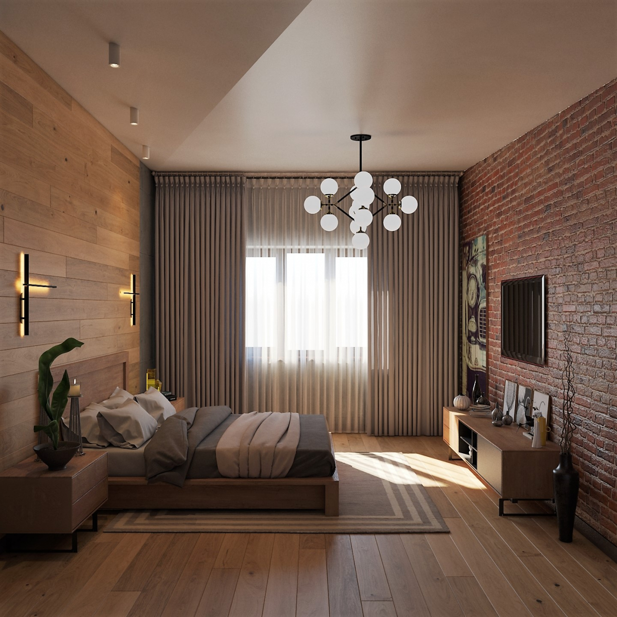 Chambre d'un jeune célibataire dans 3d max vray 5.0 image