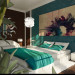 Schlafzimmer in 3d max corona render Bild