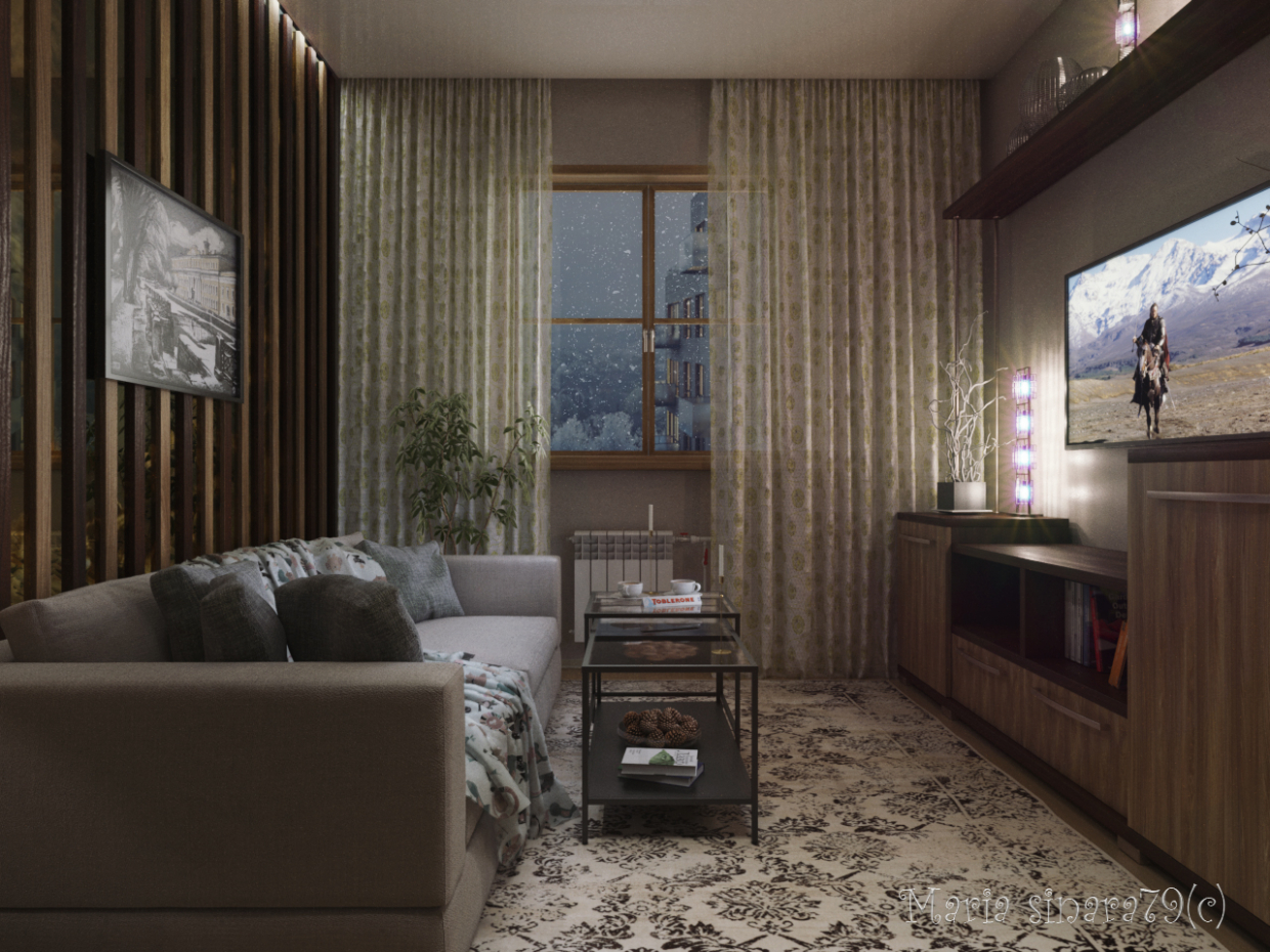 imagen de Dormitorio moderno en 3d max corona render