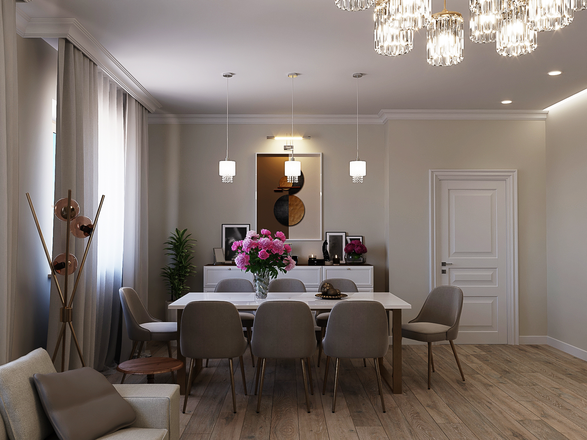 salon dans la maison pour le jeune propriétaire dans 3d max vray 5.0 image