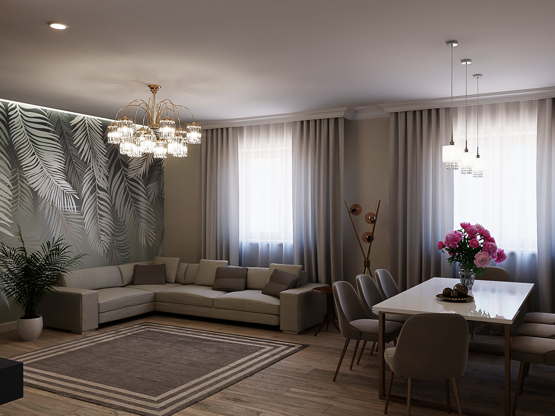 salon dans la maison pour le jeune propriétaire dans 3d max vray 5.0 image