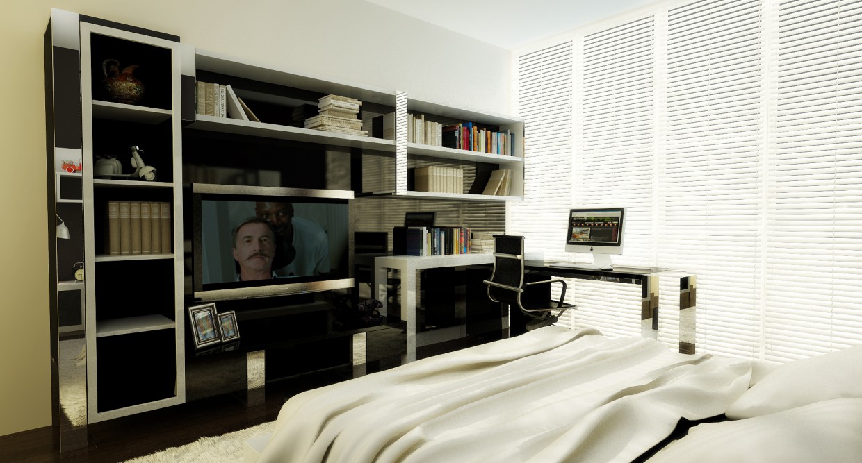 Quarto em 3d max vray imagem