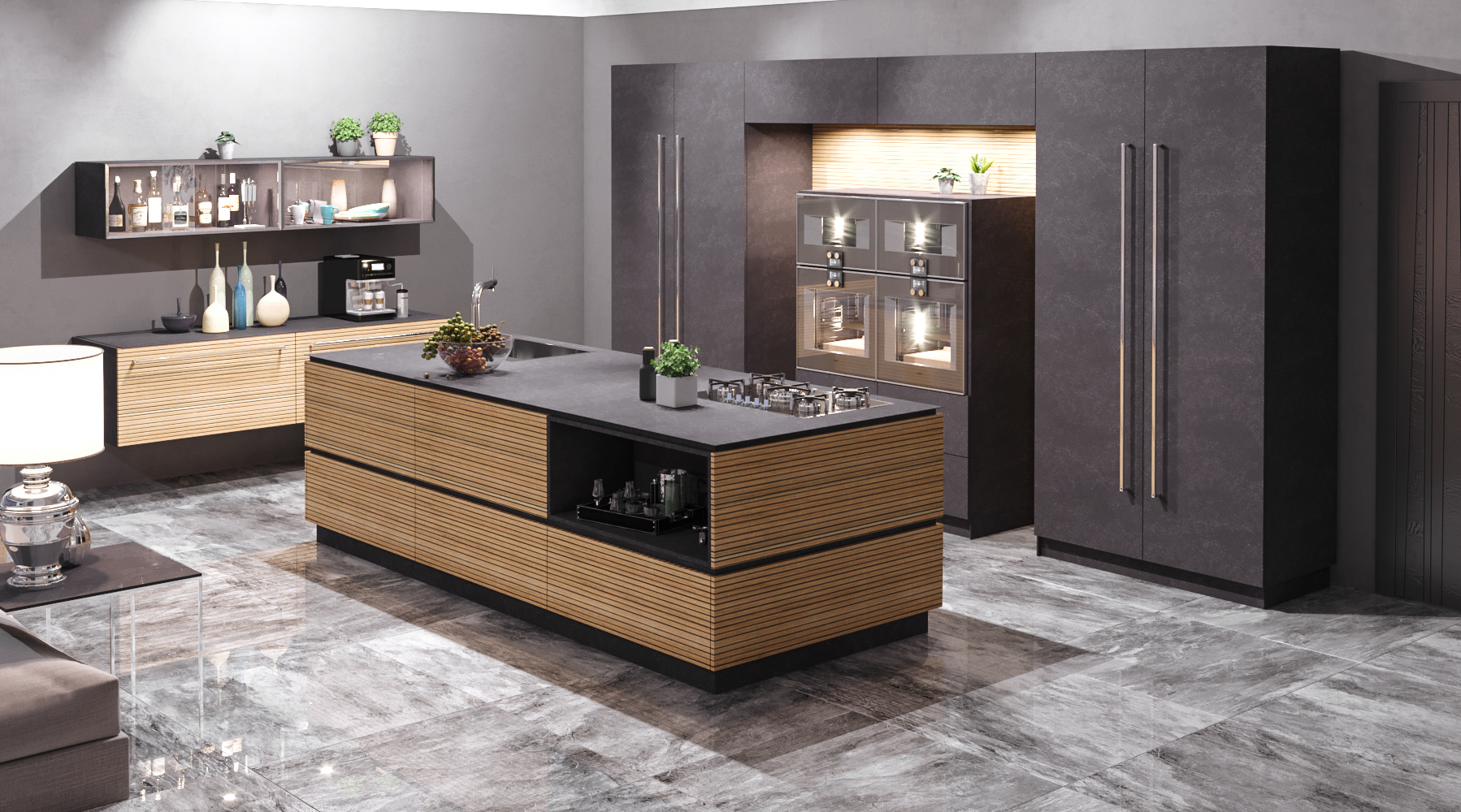 Cuisine fabrice dans 3d max corona render image