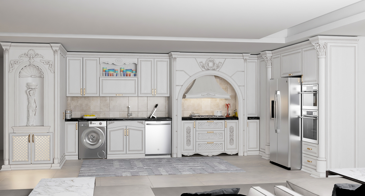 Cucina classica in 3d max vray 5.0 immagine