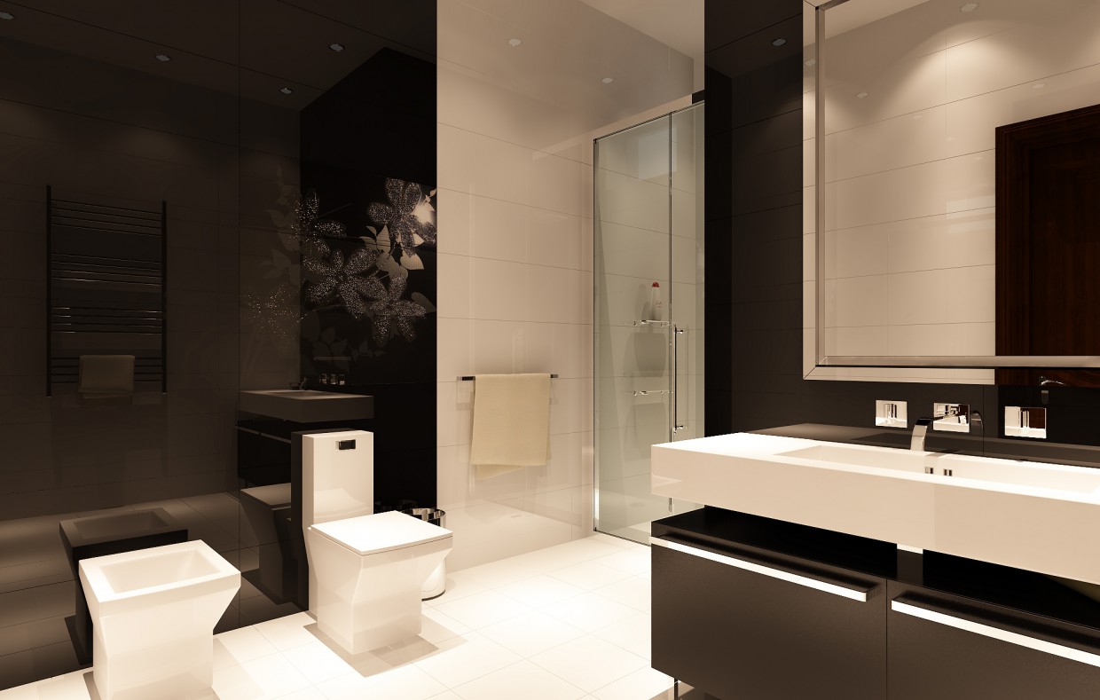 Salle de bain dans 3d max vray image