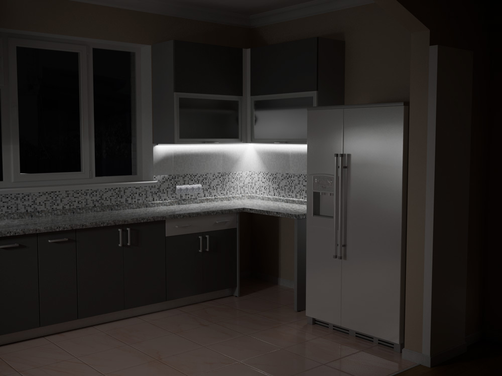 Visualisierung einer Küche in 3d max corona render Bild