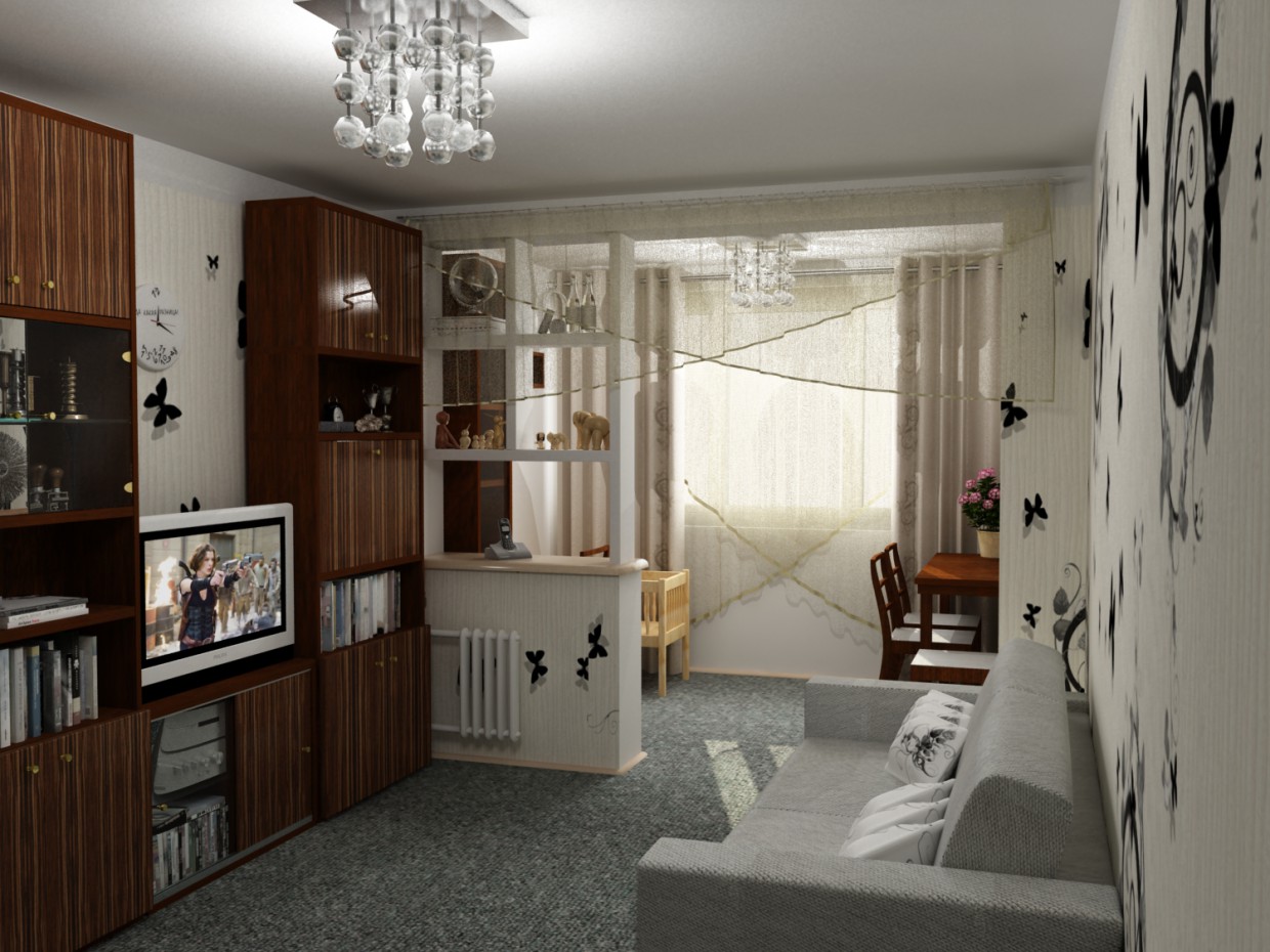 imagen de Sala de en 3d max vray