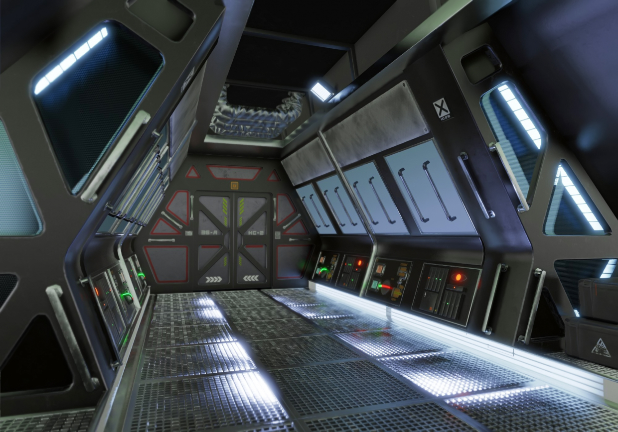 Sci-Fi interior em Blender blender render imagem